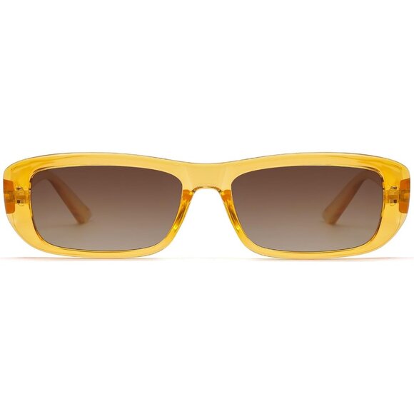 ✨Women Orange Rectangle Polarized Sunglasses Trendy Narrow Frame Sunnies Eyewear main image 4